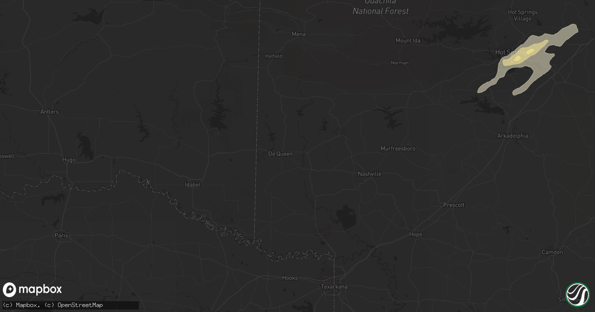 Hail map in Dallas, TX on May 1, 2011