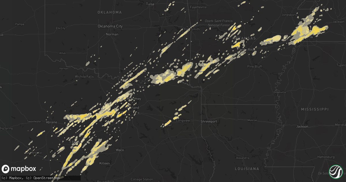 Hail map in Tennessee on May 1, 2011