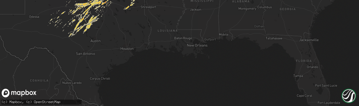 Hail map on May 1, 2011
