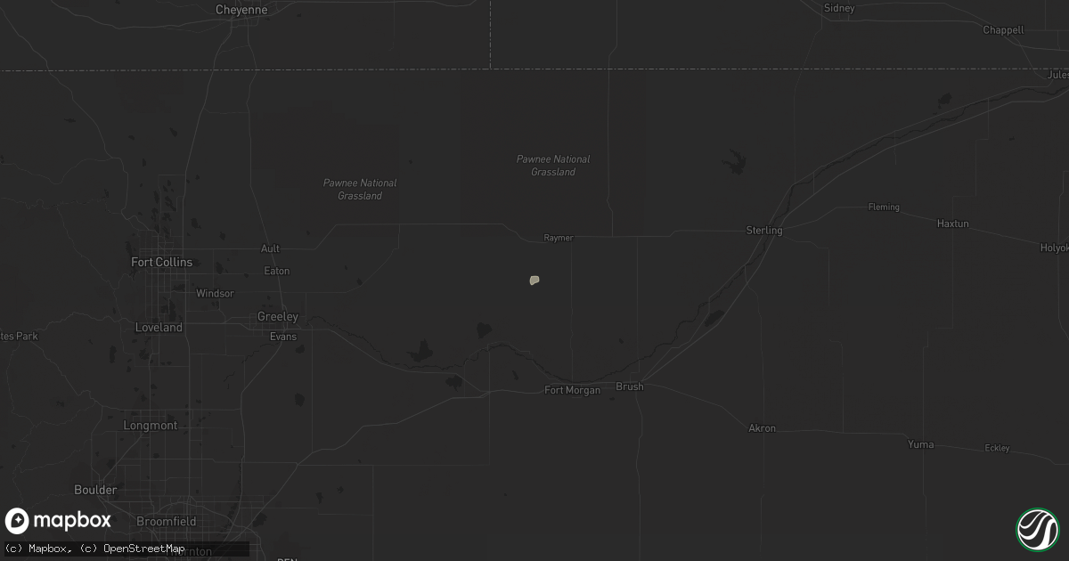 Hail map in Fort Morgan, CO on May 1, 2020