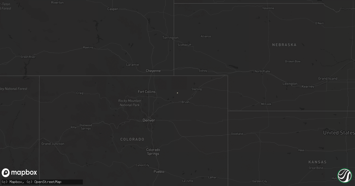 Hail map in Wyoming on May 1, 2020