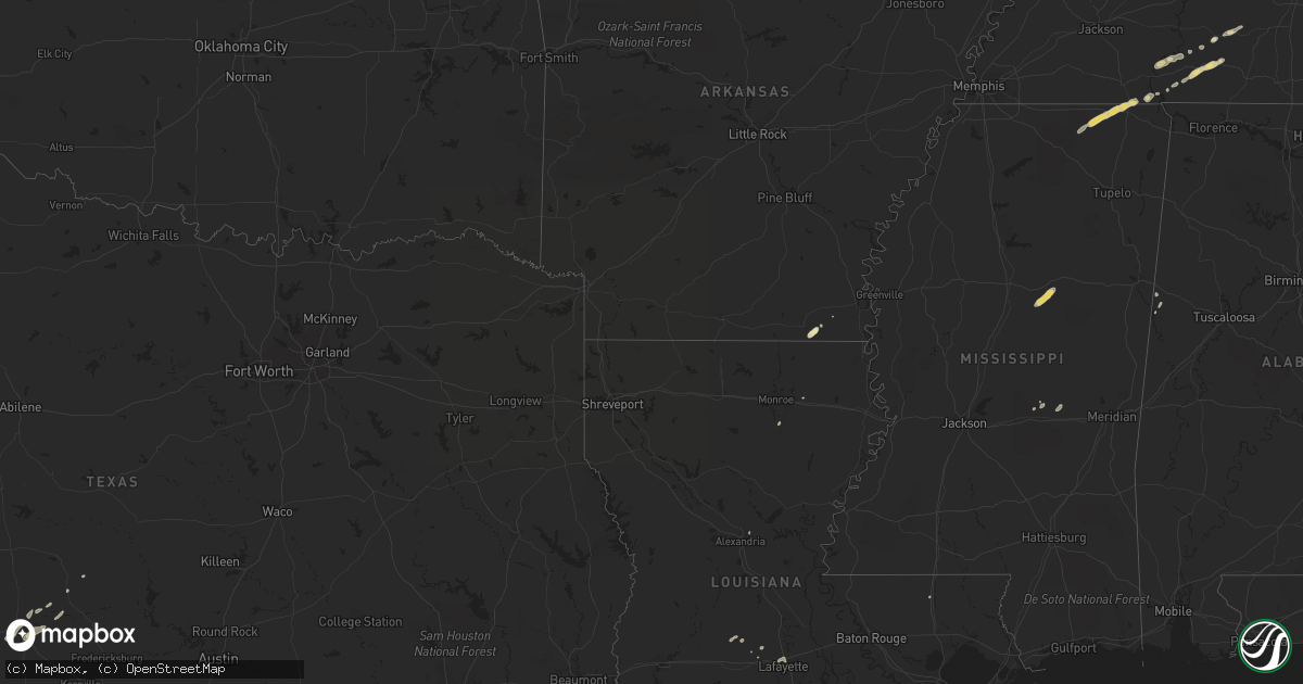 Hail map in Arkansas on May 2, 2011
