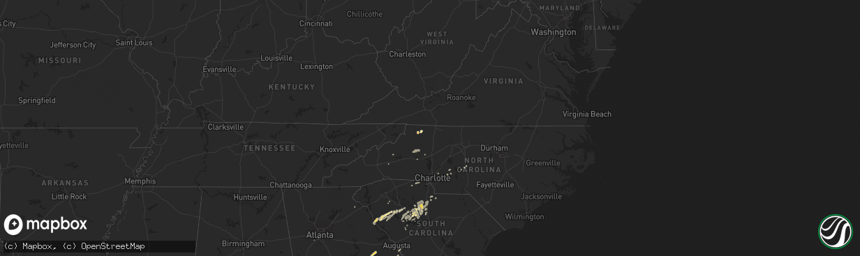 Hail map in Georgia on May 3, 2011