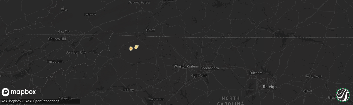 Hail map in Hodges, SC on May 3, 2011