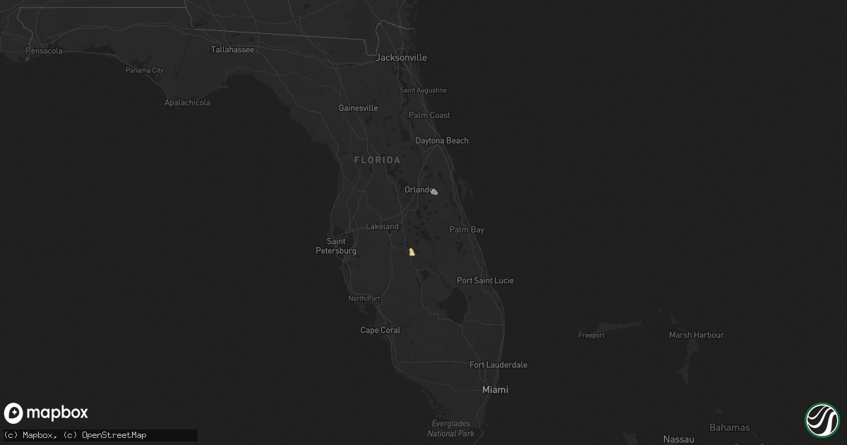Hail map in Florida on May 4, 2011