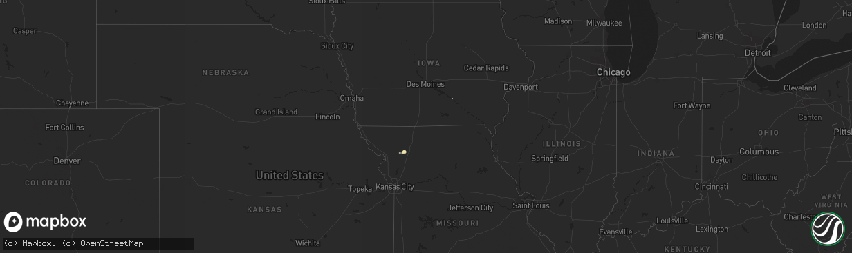 Hail map in Iowa on May 5, 2011