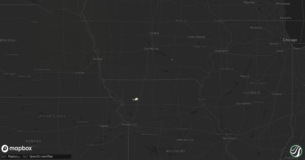 Hail map in Missouri on May 5, 2011