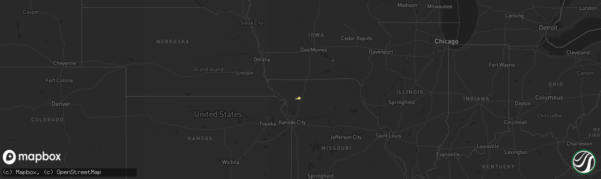 Hail map on May 5, 2011