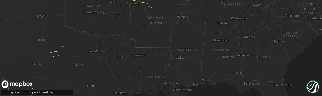 Hail map in Texas on May 6, 2011