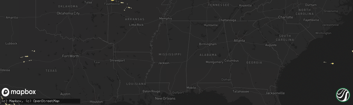 Hail map on May 6, 2011