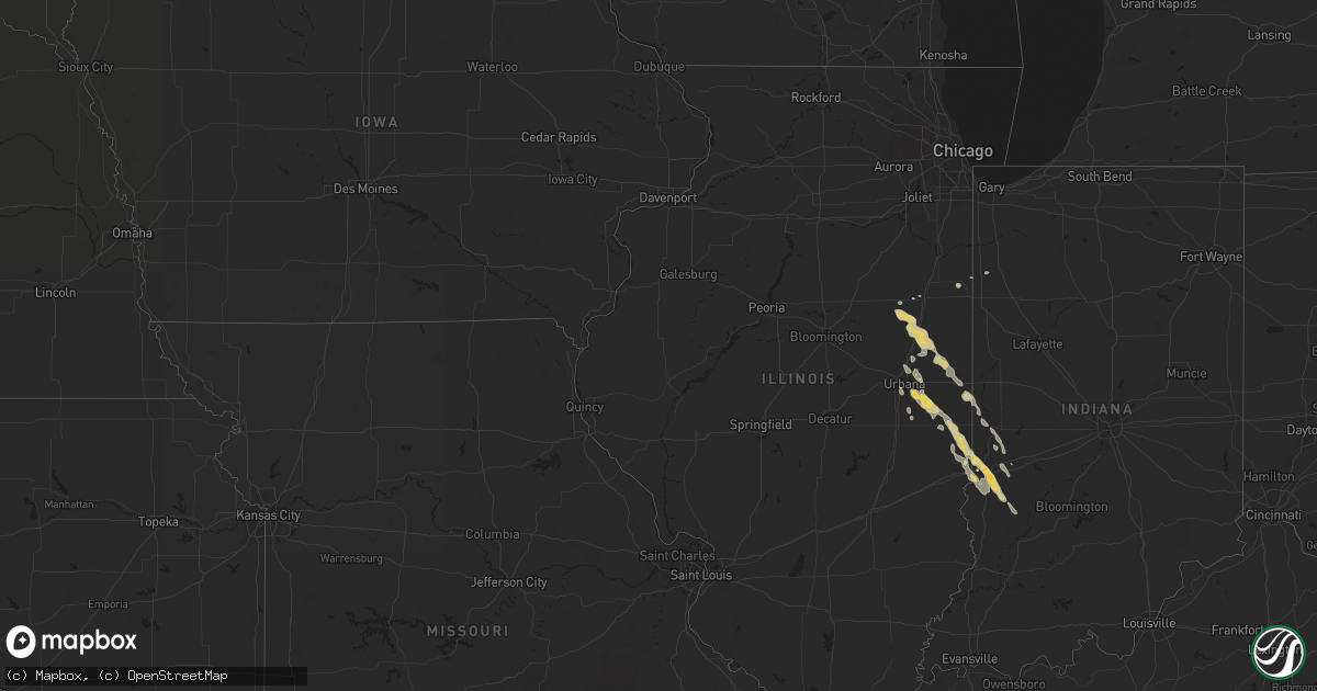 Hail map on May 7, 2011
