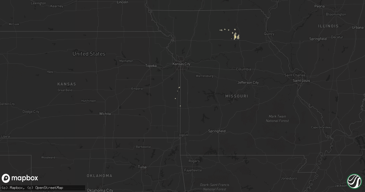Hail map in Texas on May 8, 2011