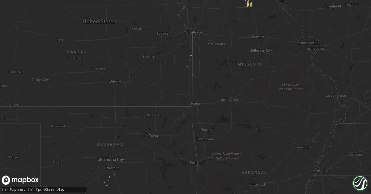 Hail map on May 8, 2011