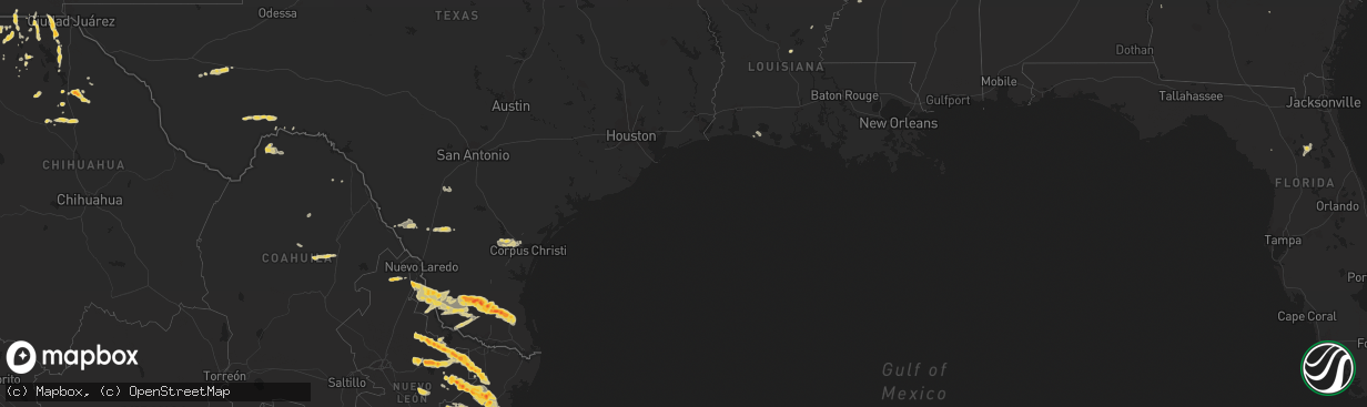 Hail map on May 8, 2012
