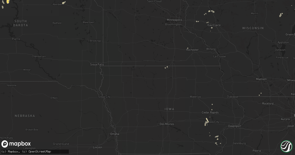 Hail map in North Dakota on May 9, 2011