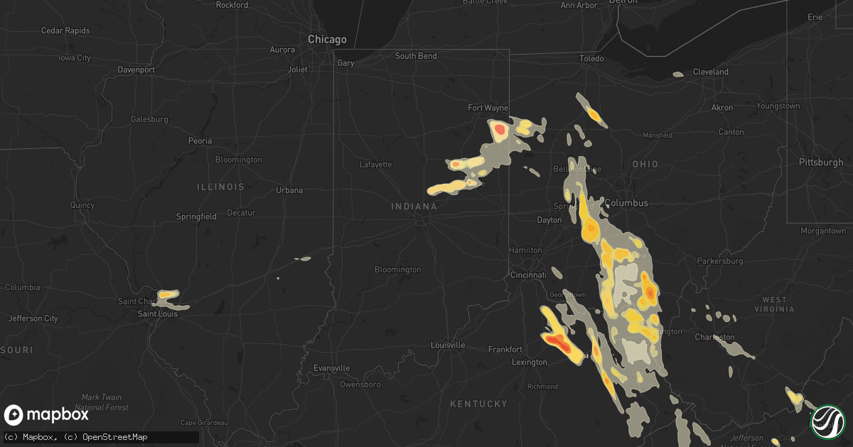 Hail map in North Carolina on May 10, 2011