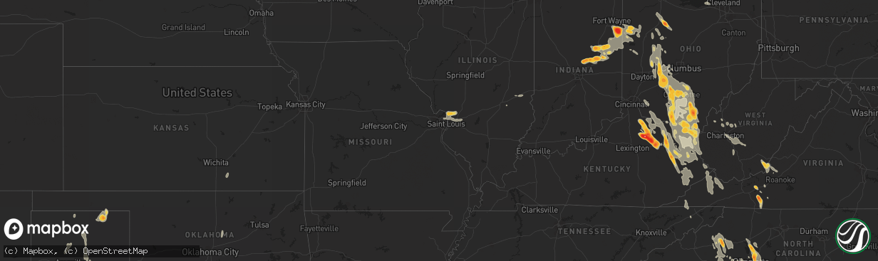 Hail map on May 10, 2011