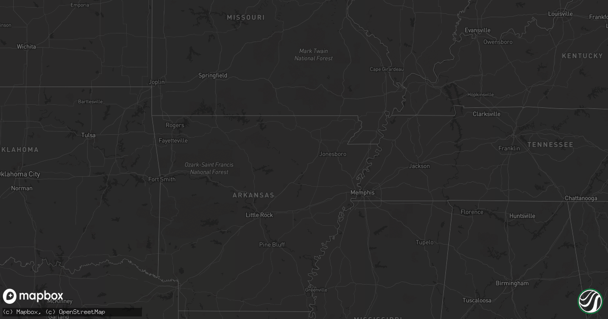 Hail map on May 10, 2012