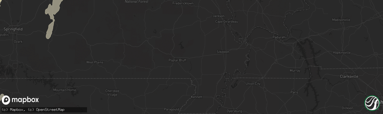 Hail map in Sunrise Beach, MO on May 12, 2011