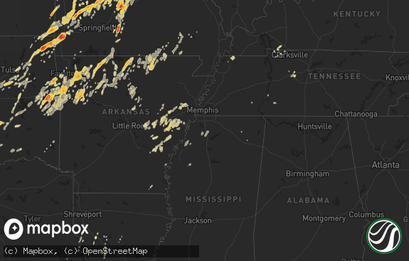 Hail map preview on 05-12-2011