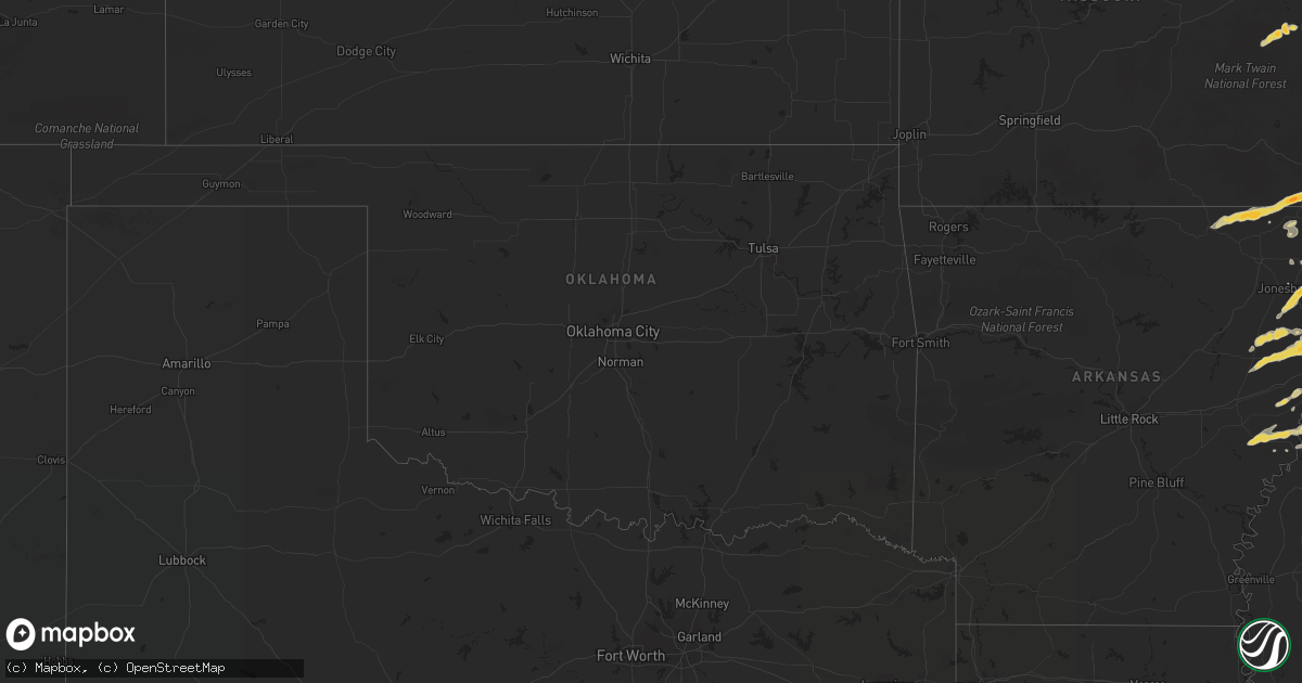 Hail map on May 13, 2011