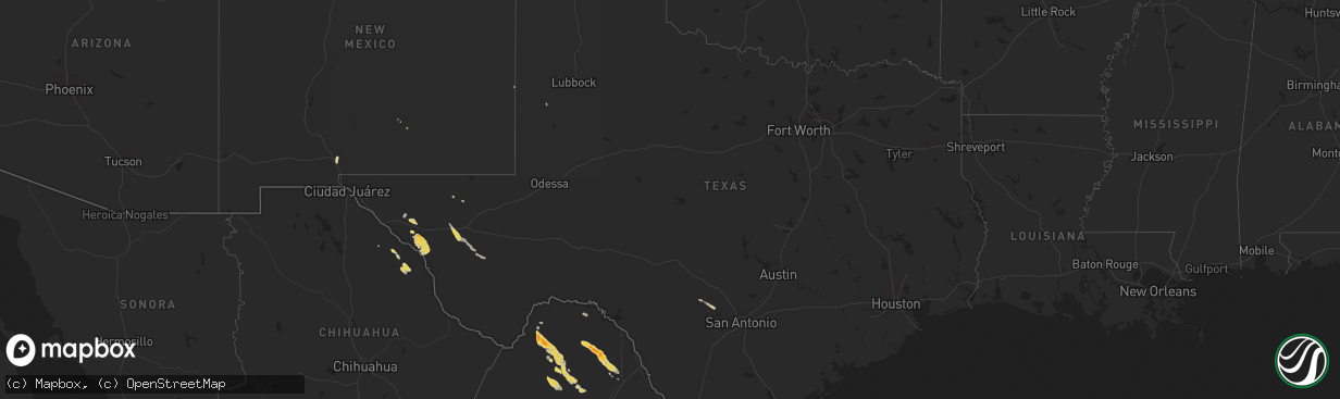 Hail map on May 14, 2012