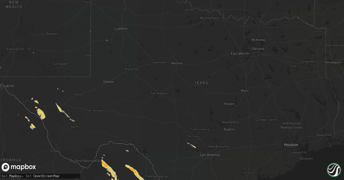 Hail map on May 14, 2012