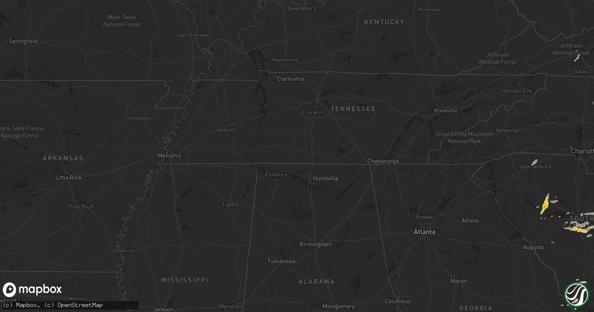 Hail map on May 15, 2012