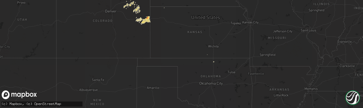 Hail map in Kansas on May 17, 2011