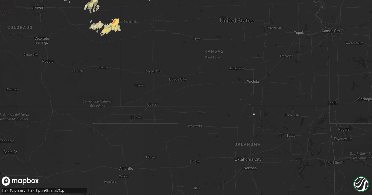 Hail map in Kansas on May 17, 2011
