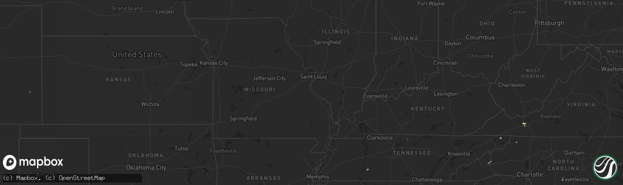 Hail map in Virginia on May 17, 2012