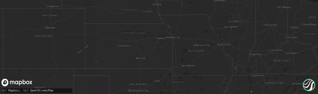 Hail map on May 17, 2012