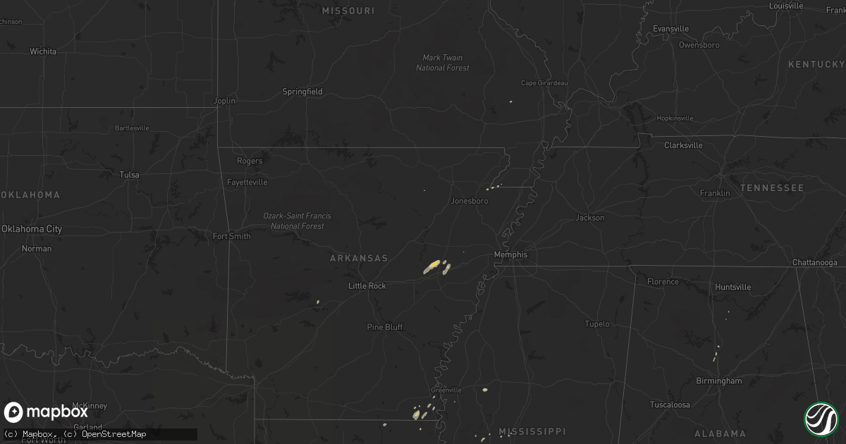 Hail map on May 17, 2015