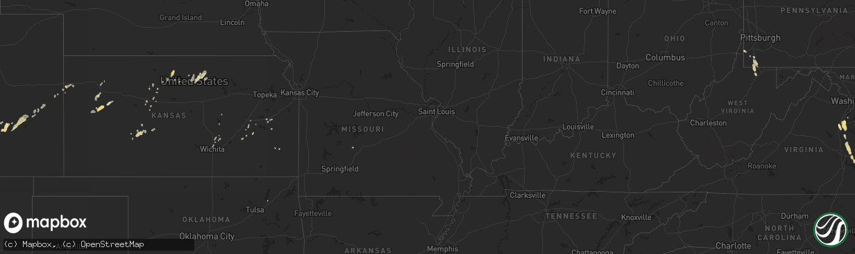 Hail map in Maryland on May 18, 2011