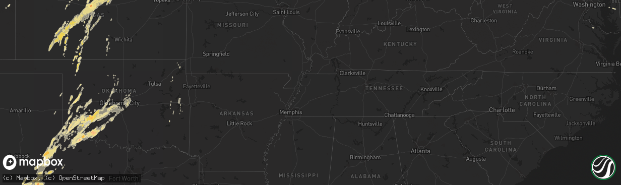 Hail map in Maryland on May 19, 2011