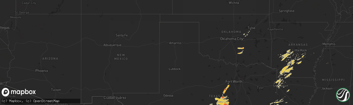 Hail map on May 21, 2011
