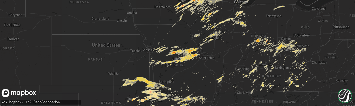 Hail map in Arkansas on May 22, 2011