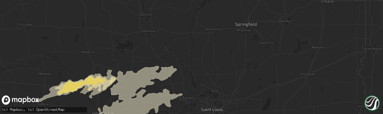 Hail map in Cincinnati, OH on May 22, 2011