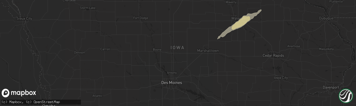 Hail map in Olathe, KS on May 24, 2012