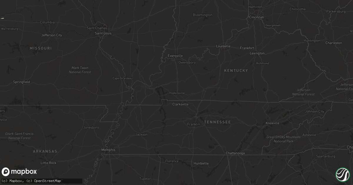 Hail map on May 24, 2012