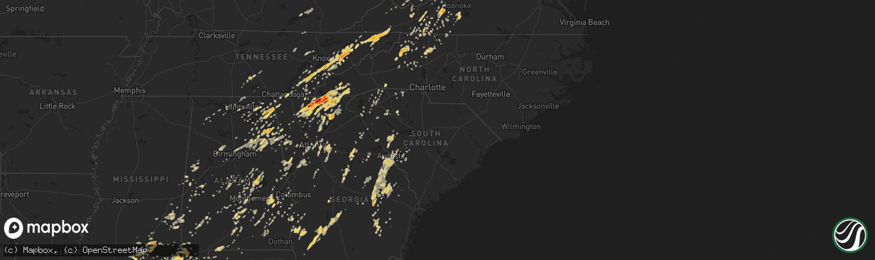 Hail map on May 26, 2011
