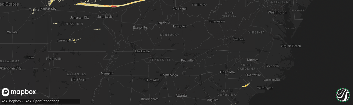 Hail map in Indiana on May 28, 2011