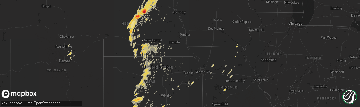 Hail map on May 30, 2011