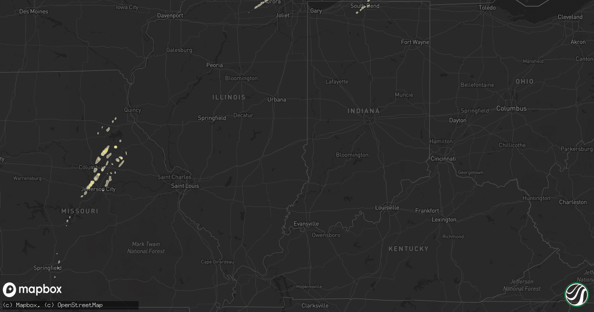 Hail map in Indiana on May 31, 2011