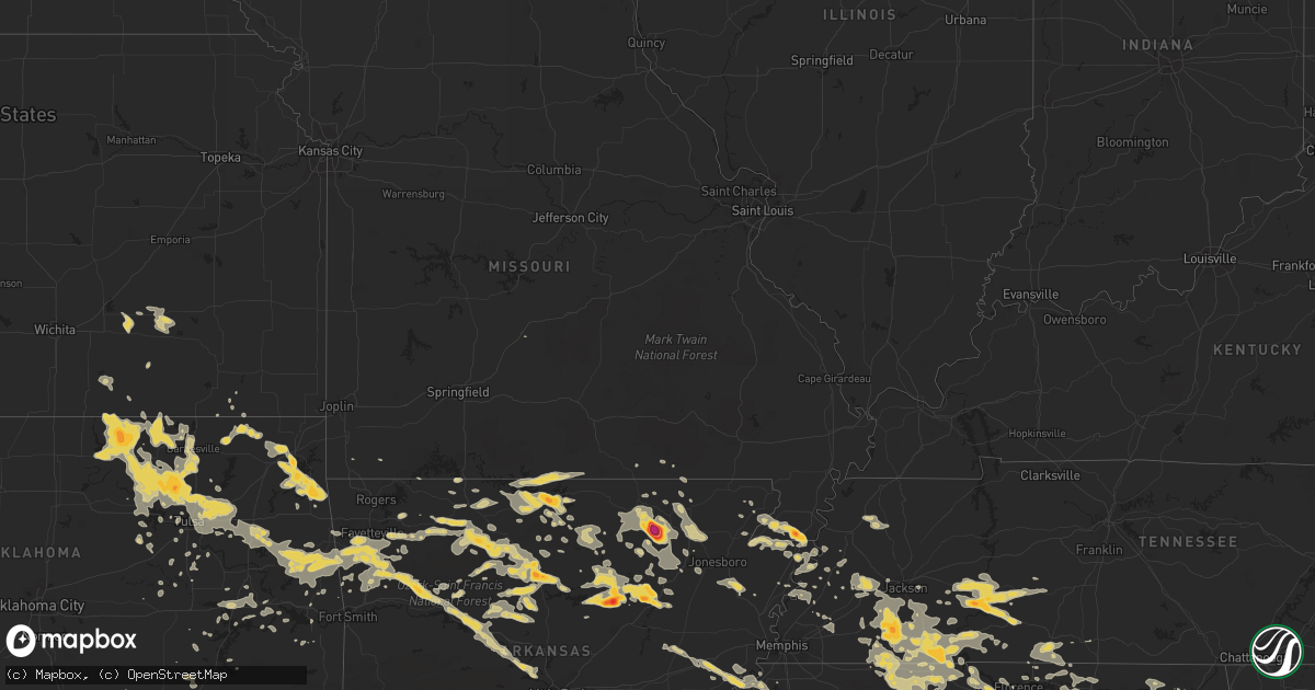 Hail map on June 3, 2012