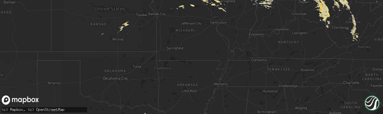 Hail map in Texas on June 4, 2011
