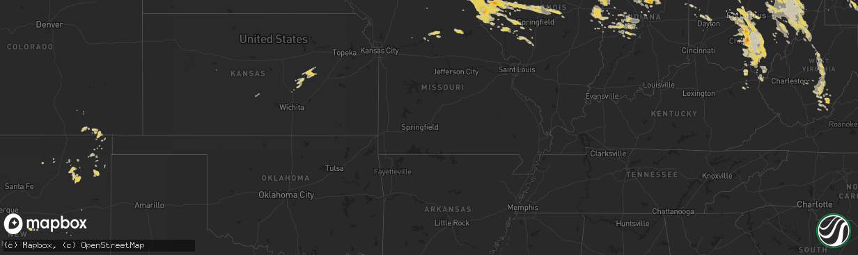 Hail map on June 4, 2011
