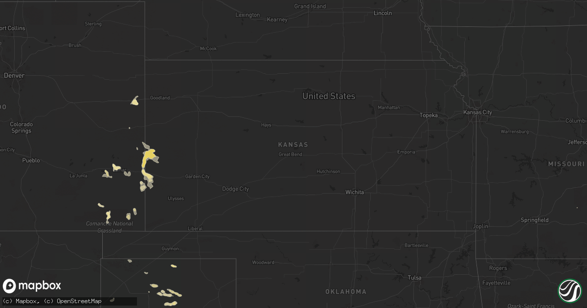 Hail map in Mississippi on June 4, 2012