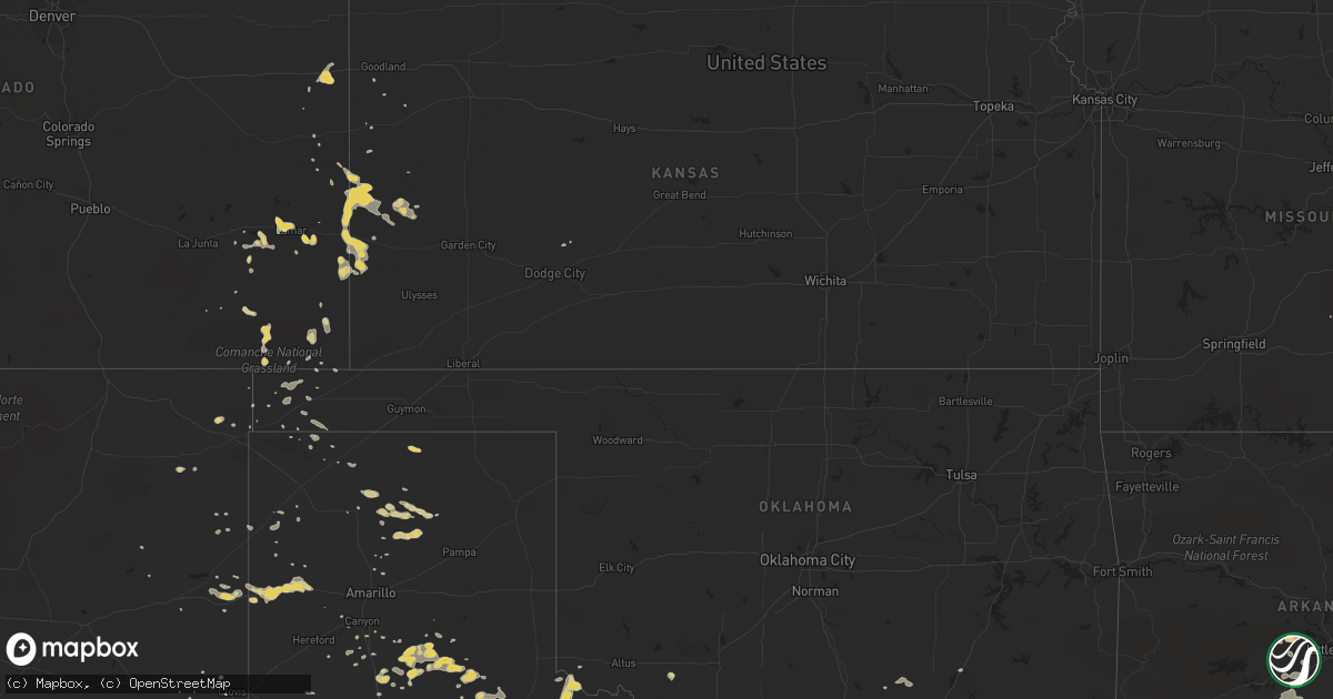 Hail map on June 4, 2012