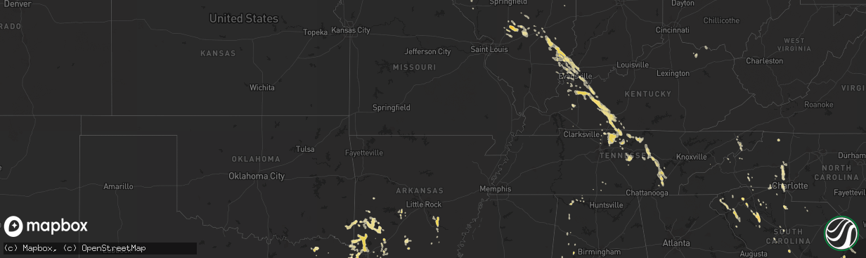 Hail map in Alabama on June 5, 2011